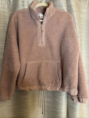 Bailey/44 Dusty Rose Sherpa Half-Zip Pullover
